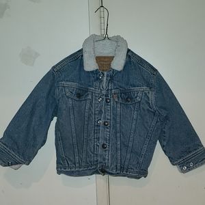 Kids Little Levi's Sherpa Lined Denim Jacket